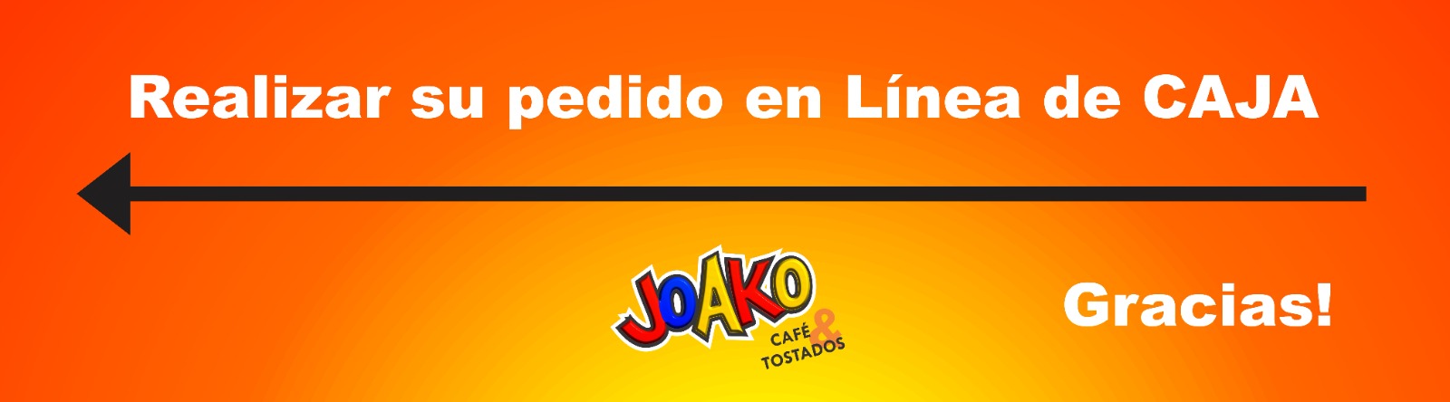 Cartel impreso para línea de caja